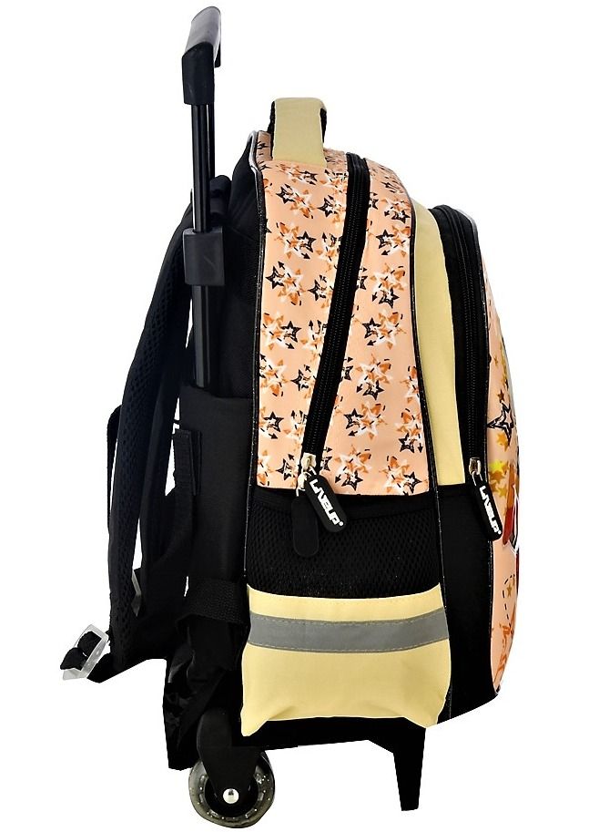 LIVE UP Trolley school bag for Kids with 2 pockets and 2 side pockets (23*13*40)