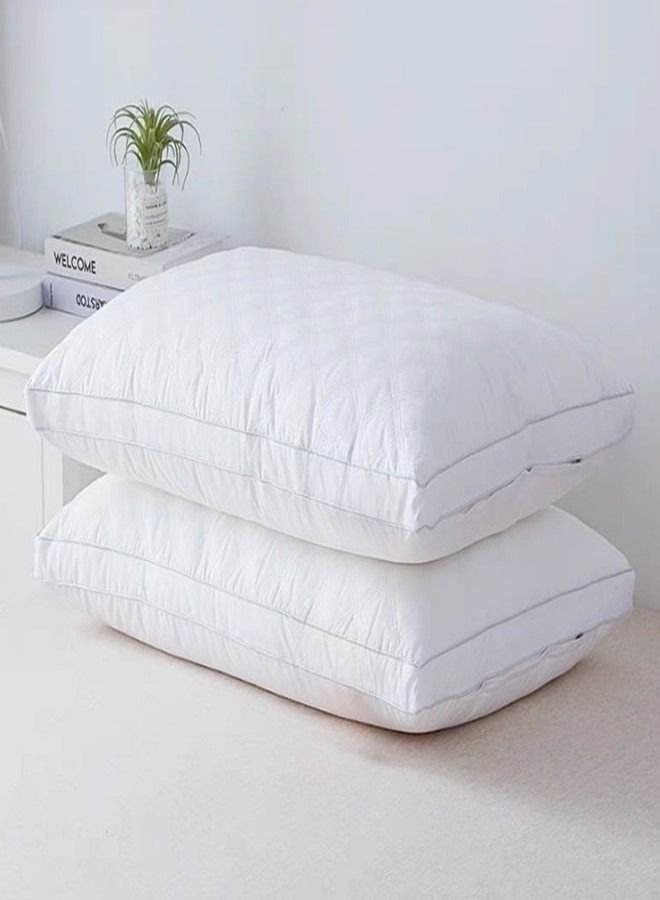 Golden Home Premium Hypoallergenic Super Soft and Elastic Pillow for Ultimate Comfort and Support - Ideal for Neck Pain Relief and Allergies - Customizable for Back, Side and Stomach Sleepers (2-Pack)