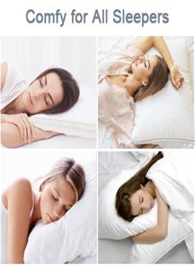 Golden Home Premium Hypoallergenic Super Soft and Elastic Pillow for Ultimate Comfort and Support - Ideal for Neck Pain Relief and Allergies - Customizable for Back, Side and Stomach Sleepers (2-Pack)