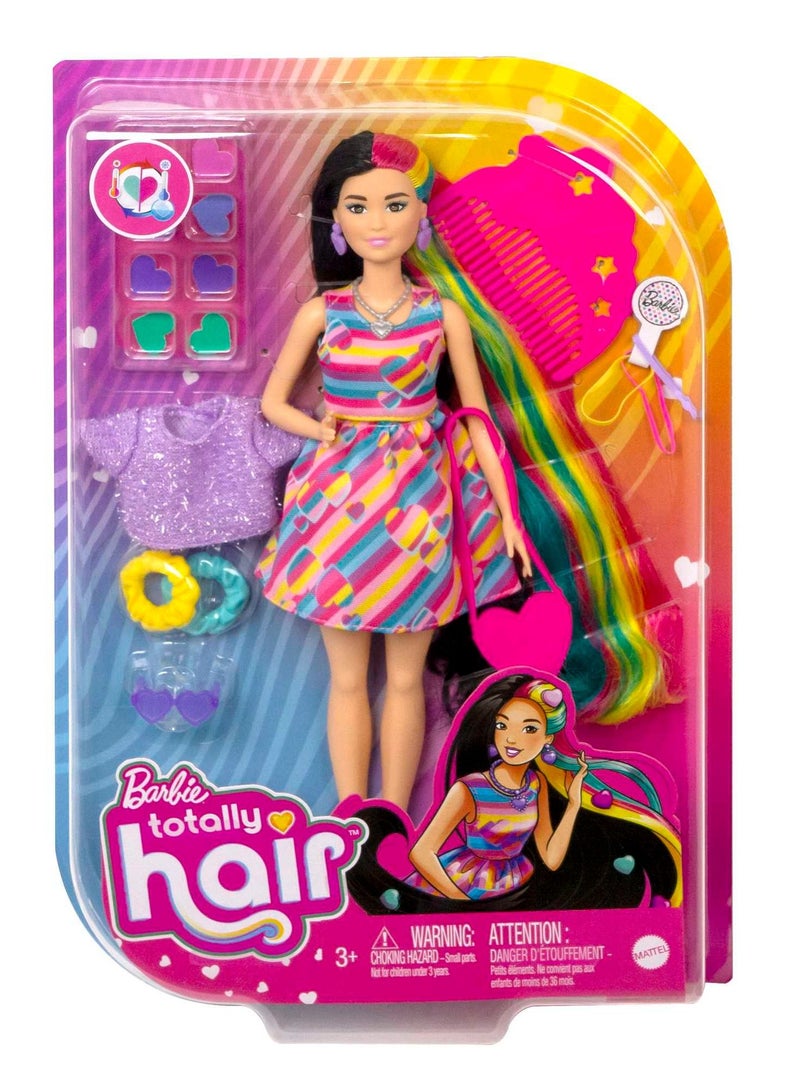 Totally Hair Heart-Themed Doll, Petite, 8.5 Inch Hair, 15 Accessories