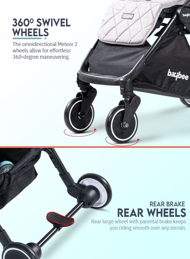 Baybee Infant Baby Pram Stroller for Newborn Babies with Metal Frame 3 Position Adjustable Seat Canopy  Bassinet Large Wheels Travel System Stroller For Baby Toddlers 0 to 3 Years Boys Girls Red