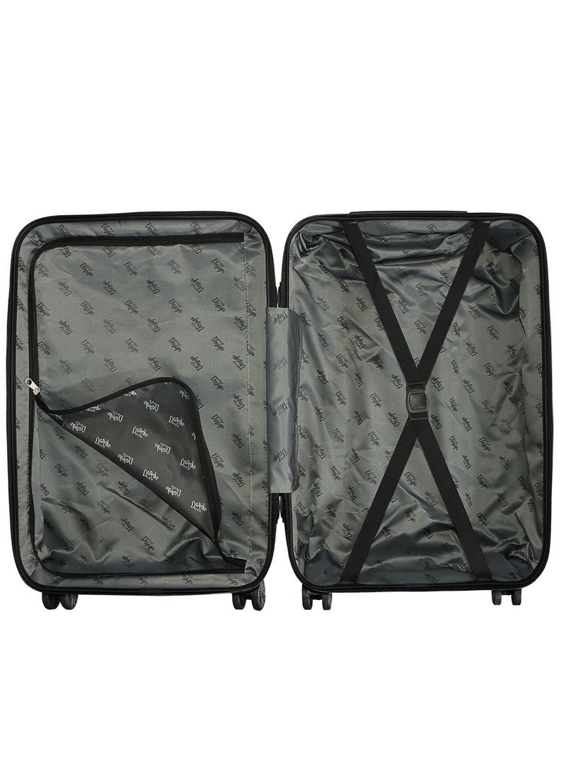 Biggdesign Lightweight Moods Up Carry On Luggage with Spinner Wheel and Lock System Steel Blue 28-Inch