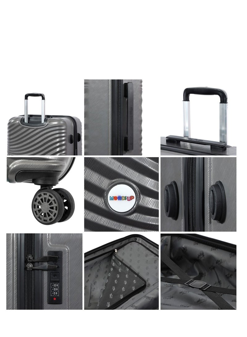 Biggdesign Lightweight Moods Up Carry On Luggage with Spinner Wheel and Lock System Anthracite 28-Inch