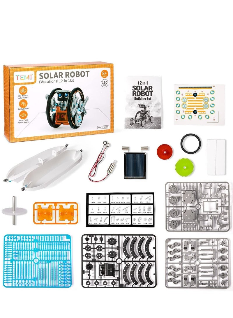 13-in-1 STEM Solar Robot Kit, Learning and Educational Toys for Kids, Science Building Toys DIY Science Kits Gift for Kids Age 8 +, Science Experiment Set Gifts Toys for Boys Girls Teens
