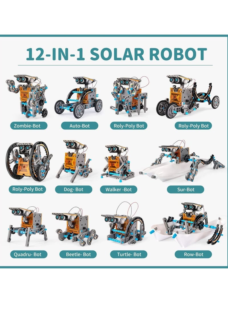 13-in-1 STEM Solar Robot Kit, Learning and Educational Toys for Kids, Science Building Toys DIY Science Kits Gift for Kids Age 8 +, Science Experiment Set Gifts Toys for Boys Girls Teens