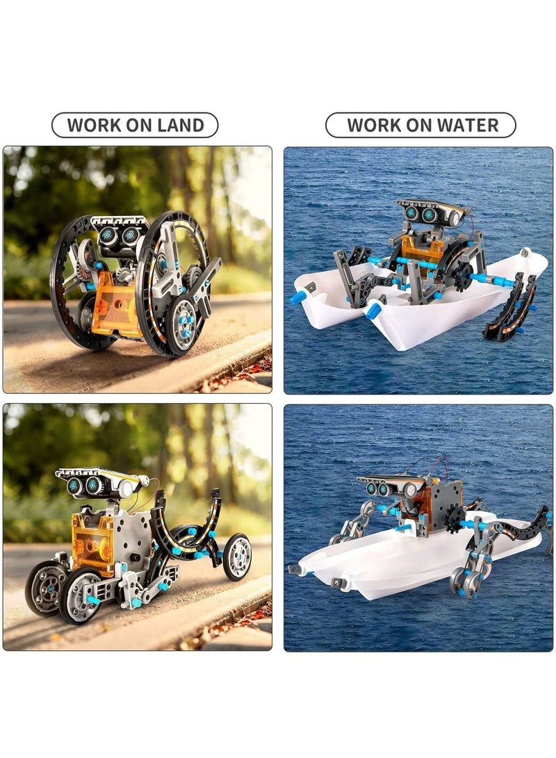 13-in-1 STEM Solar Robot Kit, Learning and Educational Toys for Kids, Science Building Toys DIY Science Kits Gift for Kids Age 8 +, Science Experiment Set Gifts Toys for Boys Girls Teens