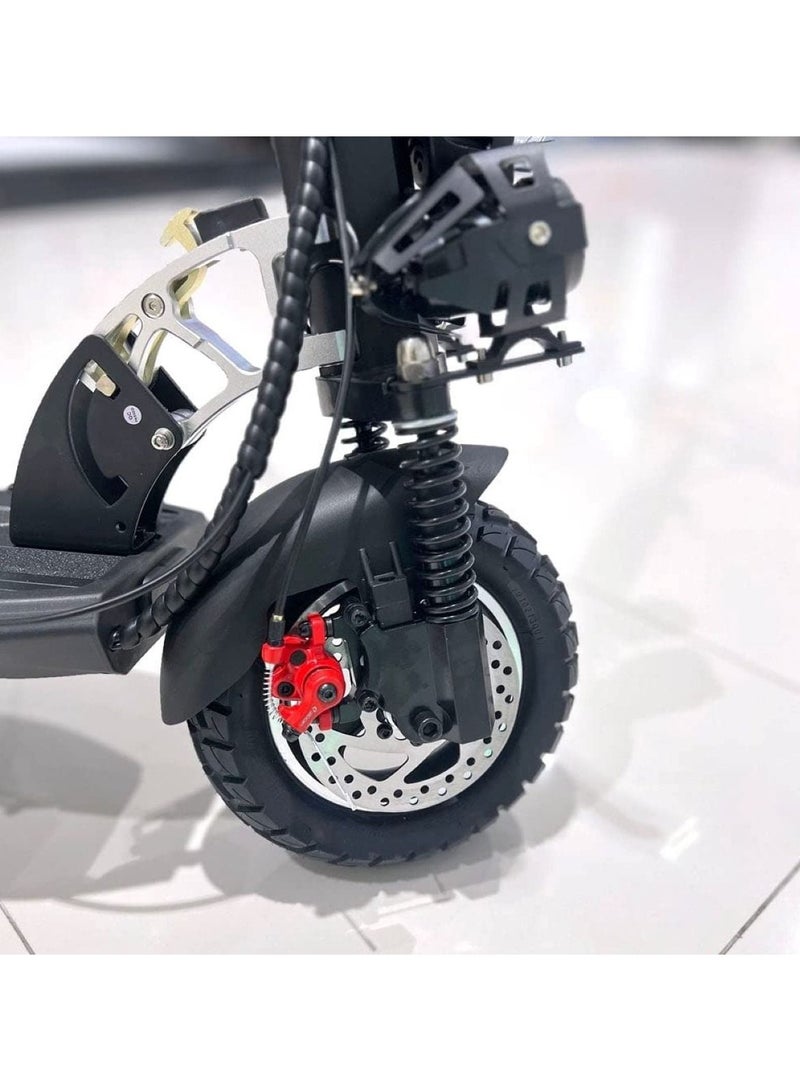 Electric Scooter E10 3 Lights Upgraded Version 65KM Battery 48 13AH Motor 1200W Extra Smooth Black