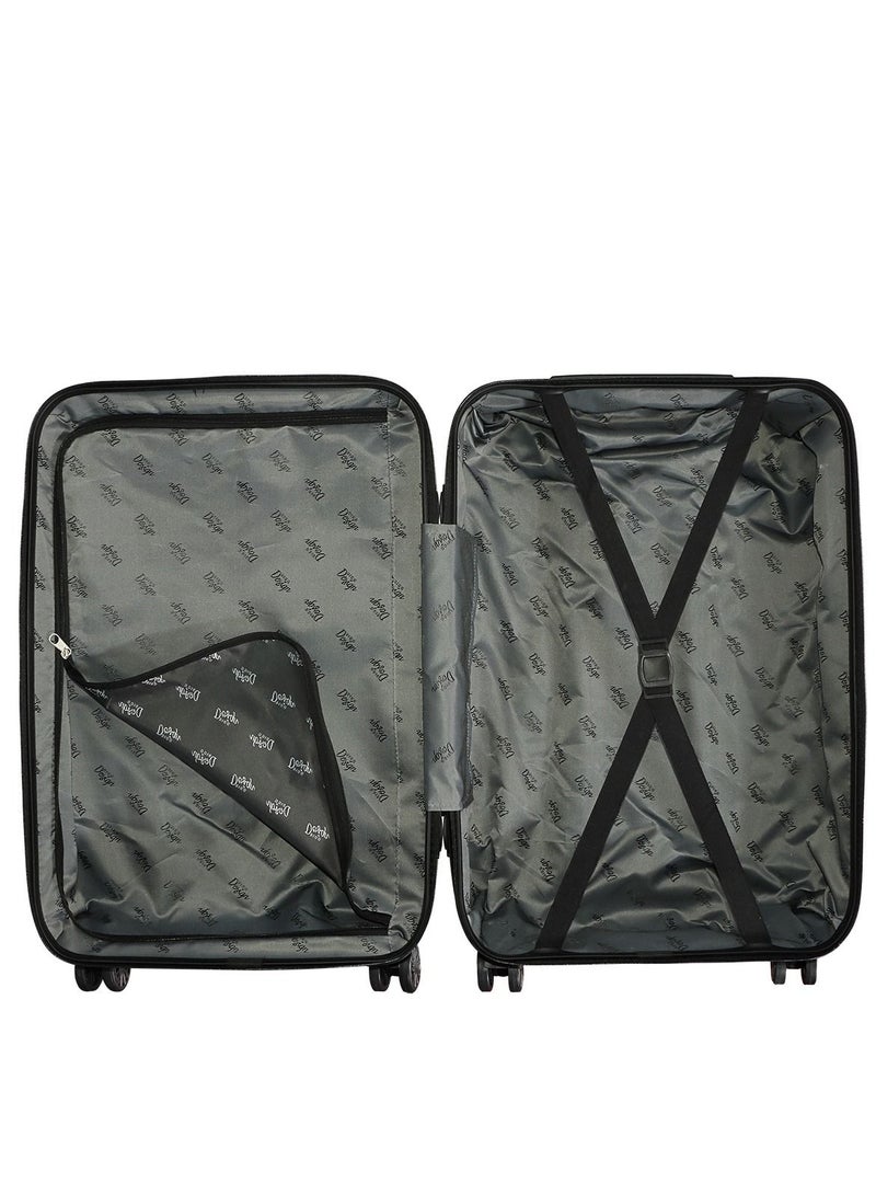 Biggdesign 3 Piece Moods Up Luggage Set with Spinner Wheels Steel Blue