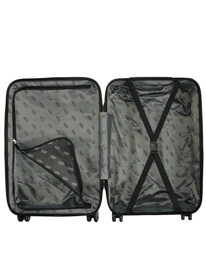 Biggdesign 3 Piece Moods Up Luggage Set with Spinner Wheels Rose Gold