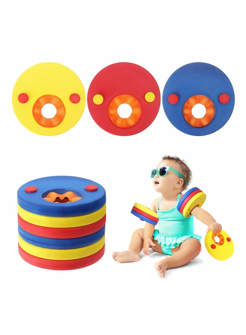 Kids Arm Float Discs, 6PCS Arm Float Discs Swim Arm Bands EVA Foam Float Discs Swimming Float Aid Discs