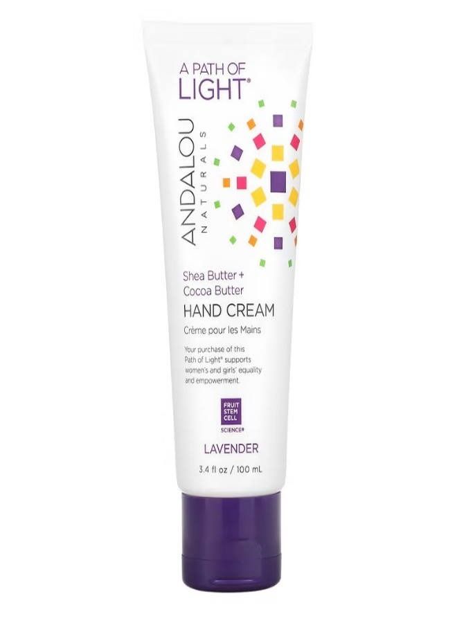 A Path of Light Shea Butter  Cocoa Butter Hand Cream Lavender 3.4 fl oz