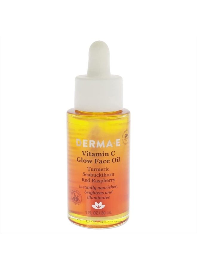 Vitamin C Glow Face Oil – Facial Oil Instantly Nourishes, Brightens and Illuminates for a Radiant Glow – Extreme Glow Oil for Face with Turmeric, Seabuckthorn and Red Raspberry, 1 Fl Oz