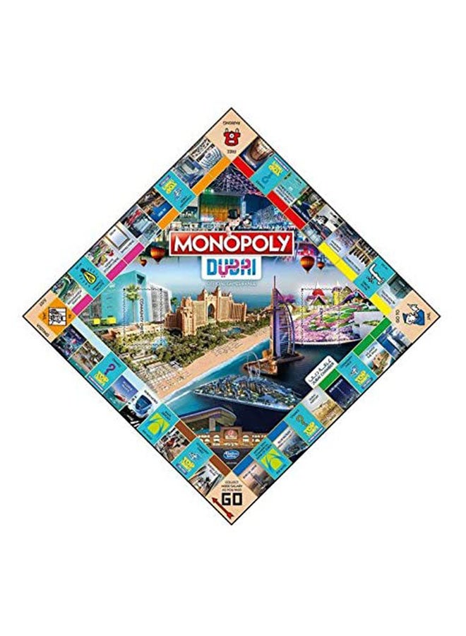 Winning Moves Monopoly Dubai Official Editing Board Game 2 Players- Blue/Beige/Red 2 Players