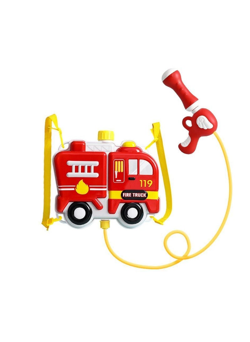 Children'S Water Gun, Fire Truck Shape,Backpack Gun With 2.5L Large Capacity Tank And Adjustable Strap, Summer Swimming Pool, Beach, Outdoor Toys, Spray Toys（Red）