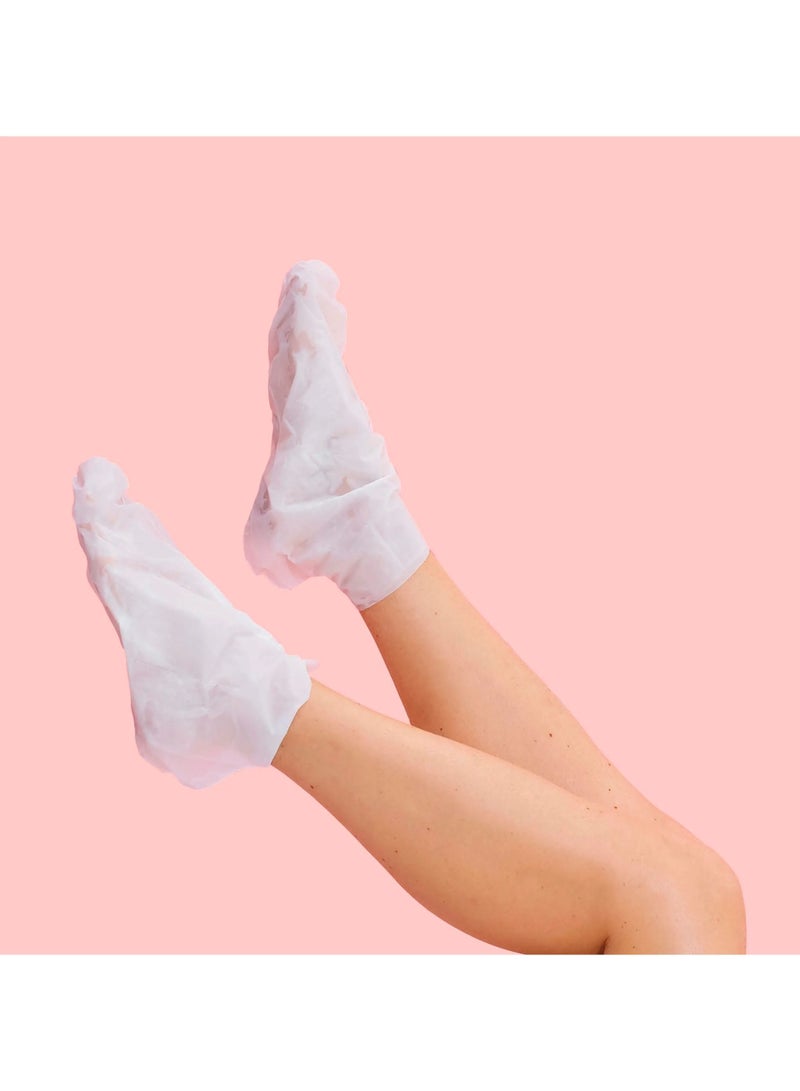 Pedi Peel Foot Mask (10 Pairs) – Exfoliating Foot Mask with AHA, Tannic Acid & Ginkgo Biloba, Removes Hard Skin, Cracked Heels & Calluses in 7 Days, Fights Odour, Smooths & Repairs Skin