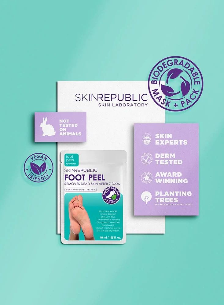 Foot Peel Mask (10 Pairs) – Exfoliating Foot Mask with AHA, Ginkgo Biloba & Vitamin E, Removes Dead Skin, Repairs Cracked Heels, Softens Calluses, Smooths & Hydrates Dry & Rough Feet