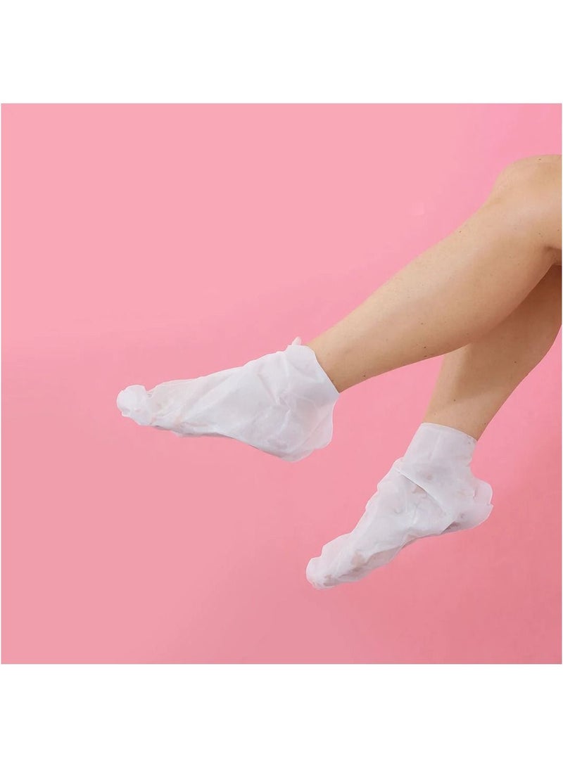 Foot Peel Mask (3 Pairs) – Exfoliating Foot Mask with AHA, Ginkgo Biloba & Vitamin E, Removes Dead Skin, Repairs Cracked Heels, Softens Calluses, Smooths & Hydrates Dry & Rough Feet