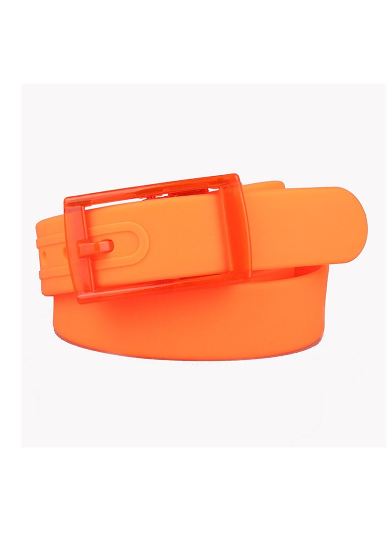 High Quality Silicone Belt For Men And Women 116.5cm Orange