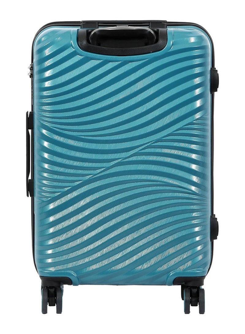 Biggdesign Lightweight Moods Up Carry On Luggage with Spinner Wheel and Lock System Steel Blue 24-Inch