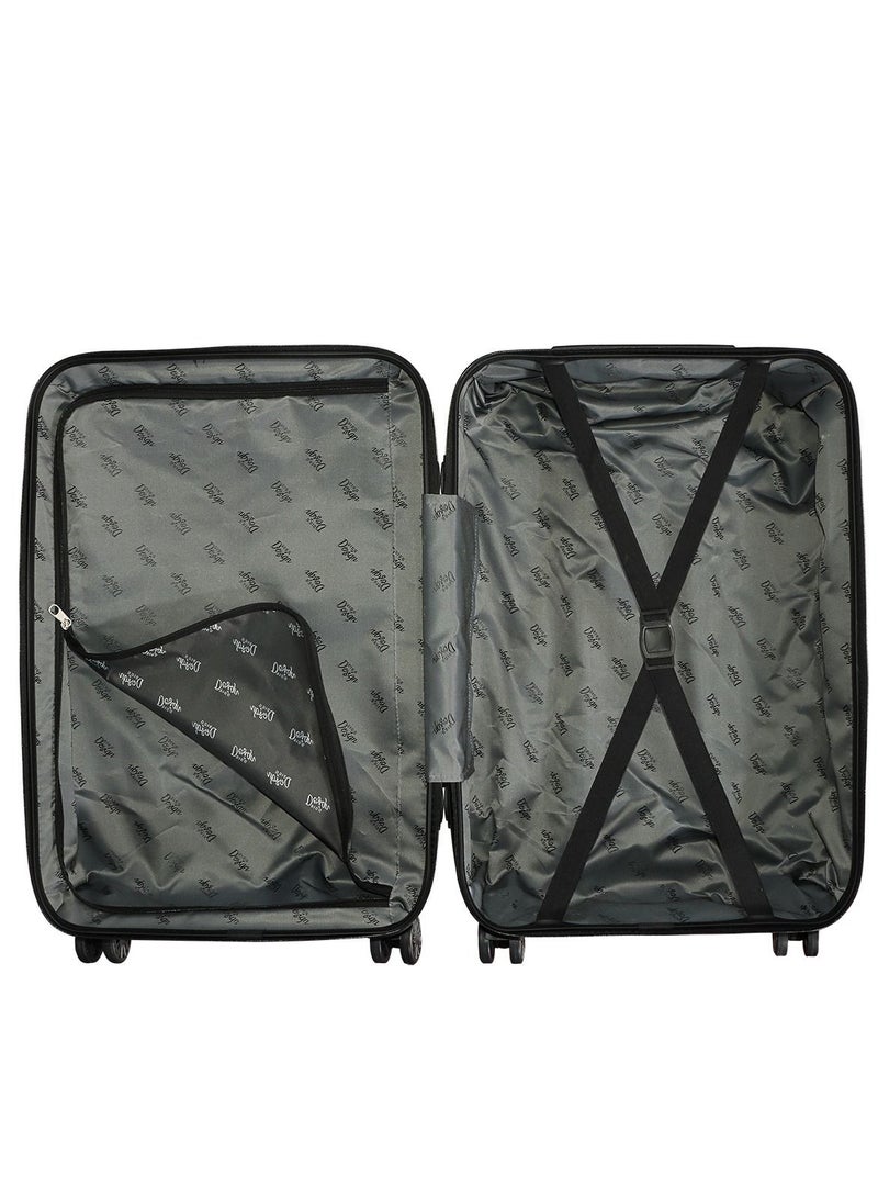 Biggdesign Lightweight Moods Up Carry On Luggage with Spinner Wheel and Lock System Steel Blue 24-Inch