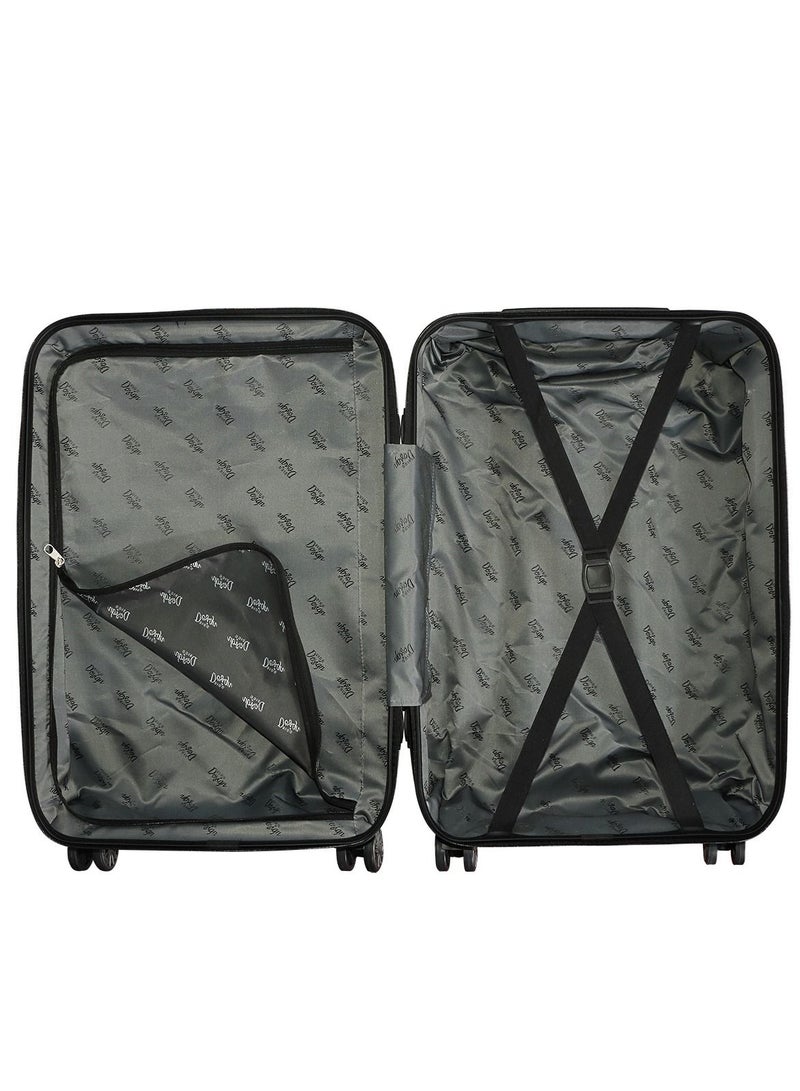 Biggdesign Lightweight Moods Up Carry On Luggage with Spinner Wheel and Lock System Rose Gold 24-Inch