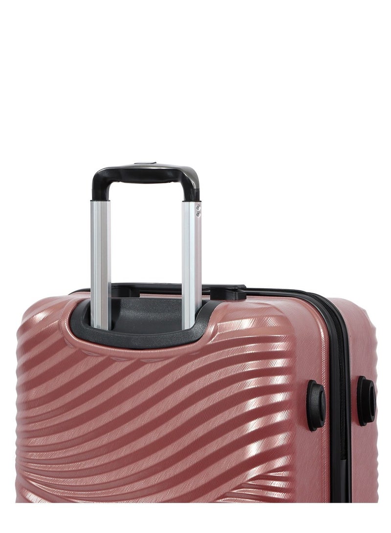 Biggdesign Lightweight Moods Up Carry On Luggage with Spinner Wheel and Lock System Rose Gold 24-Inch