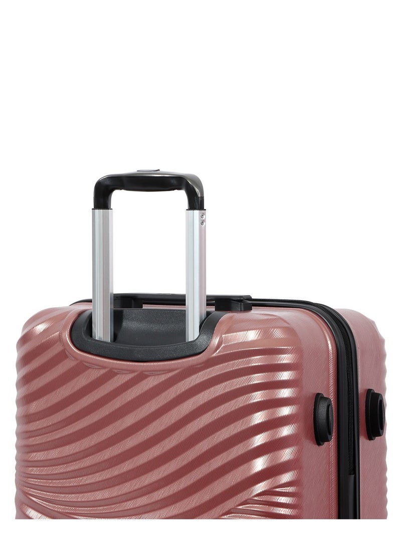 Biggdesign Lightweight Moods Up Carry On Luggage with Spinner Wheel and Lock System Rose Gold 28-Inch