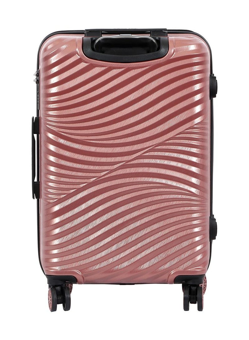 Biggdesign Lightweight Moods Up Carry On Luggage with Spinner Wheel and Lock System Rose Gold 28-Inch