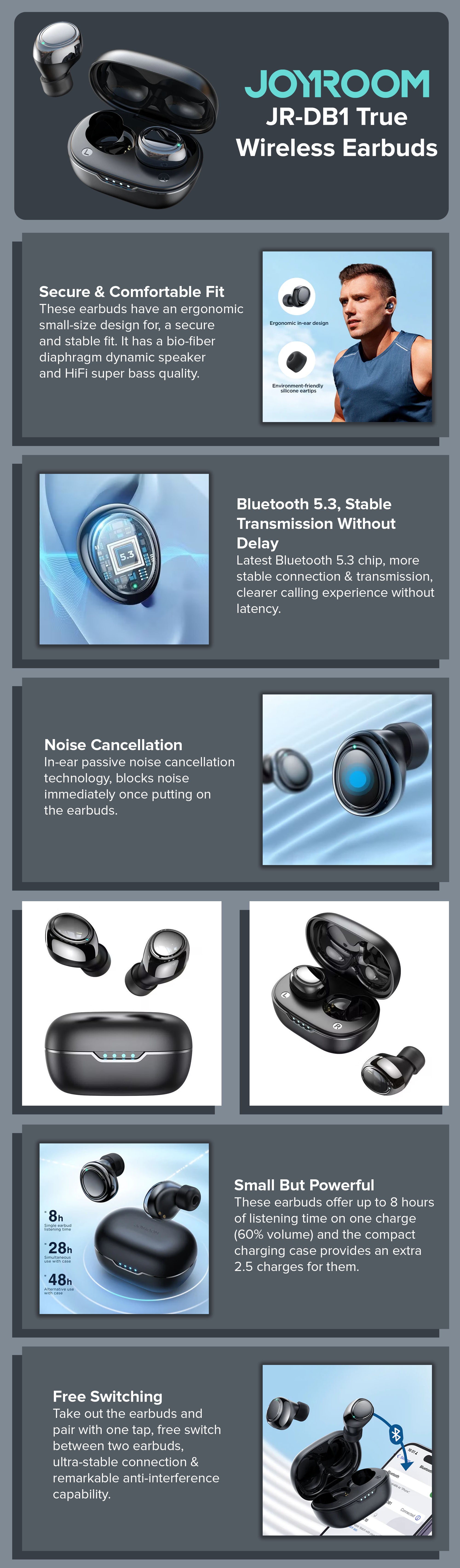 Jdots Series True Wireless Earbuds Black