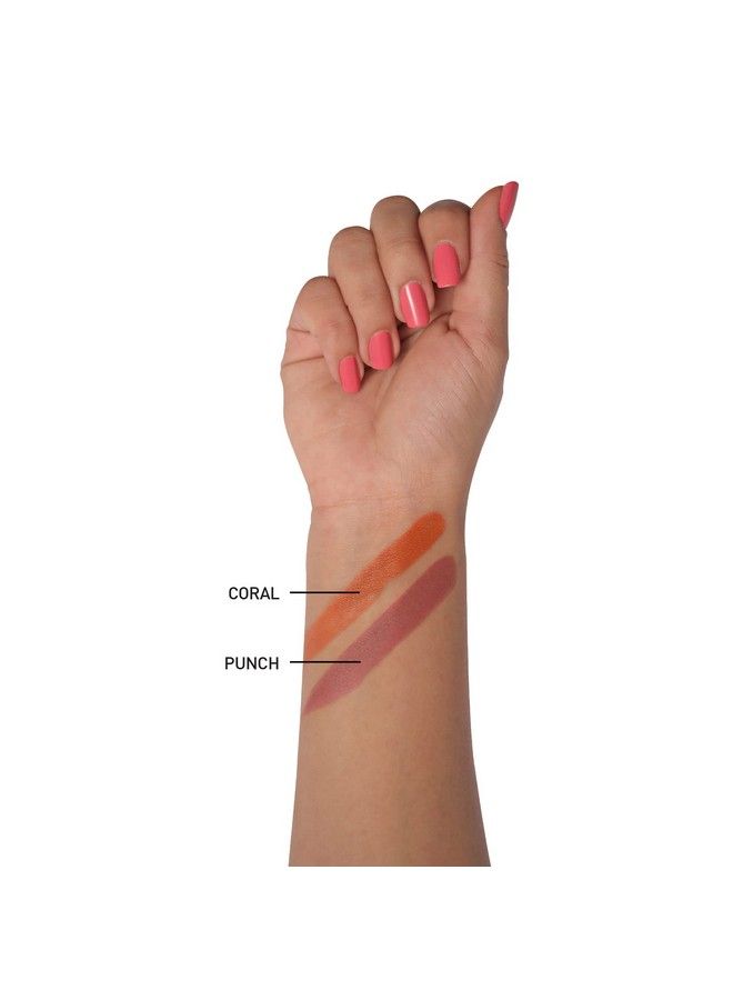 Pose Hd Blush Duo Coral Punch 9 G ; Peachy & Mauve Pink Blush With Satin Finish ; Longwear & Lightweight Blush Powder