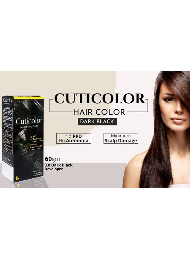 Permanent Hair Color Cream (Black)120Gm