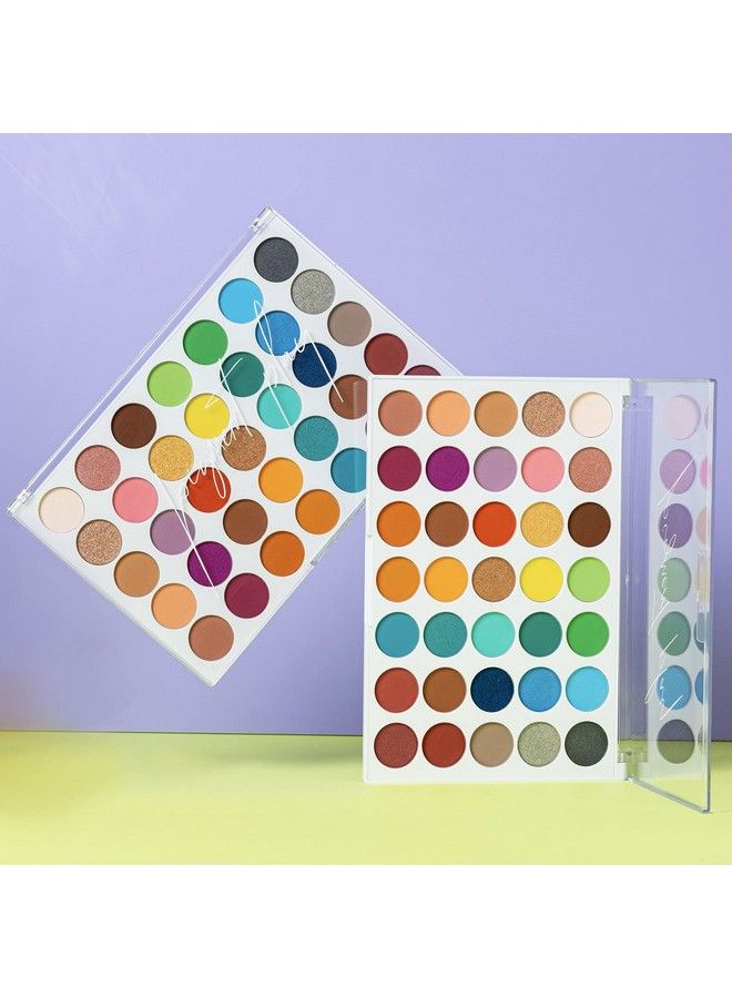 Rainbow Glo Max Effect Glitter Palette 24 Pressed Pigmented Mineral Glittered Eyeshadowlong Lasting One Love 50.4Gms (Arcoiris)