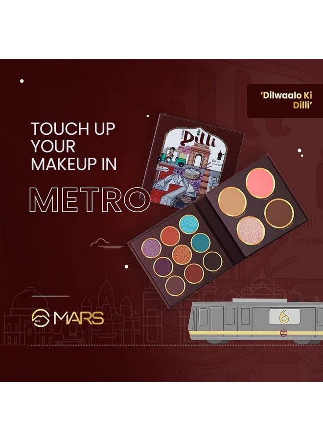 The City Paradise Makeup Kit ; Highy Pigmented And Blendable ; 9 Eyeshadow Palette With Highlighter Blusher & Face Powder ; (16G) ; Delhi