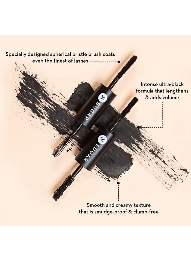 Double Date Extreme Volume Mascara 01 Blackjack (Black Mascara) Ultrathick Mascara For Dramatic Eyelashes Transfer Proof Lasts Up To 24 Hours