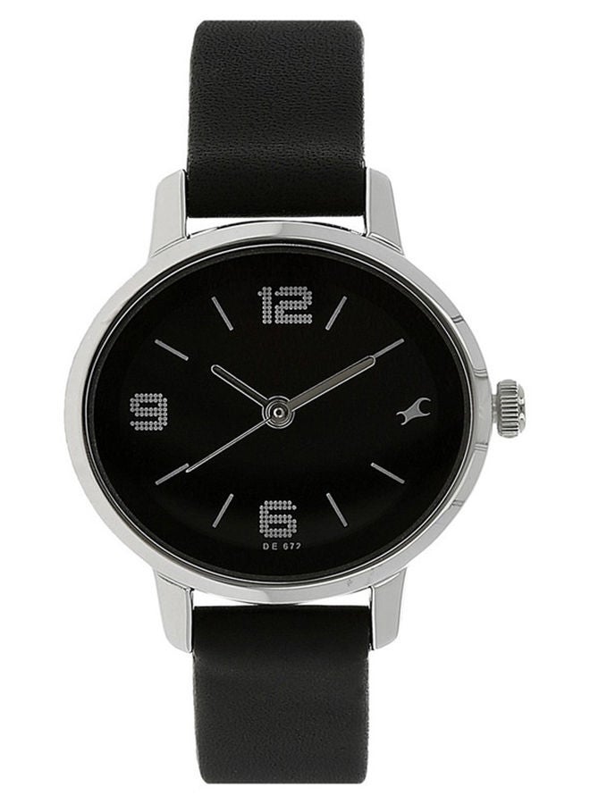 Leather Analog Wrist Watch 6107SL02