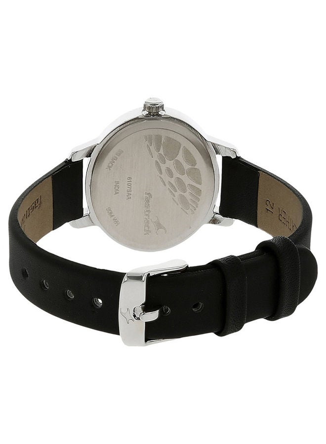 Leather Analog Wrist Watch 6107SL02