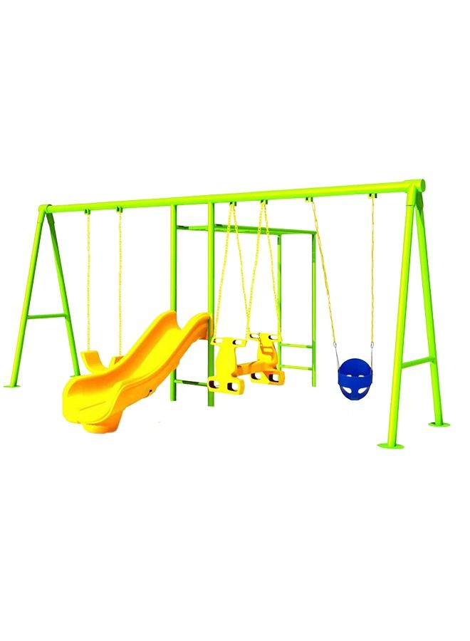 Slides Swings Set For Outdoor Playground Suitable Garden Park