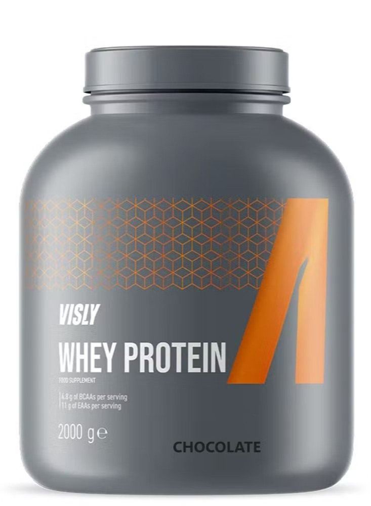 Whey Protein, Chocolate Flavor, Visly, 2000g, 66 Servings