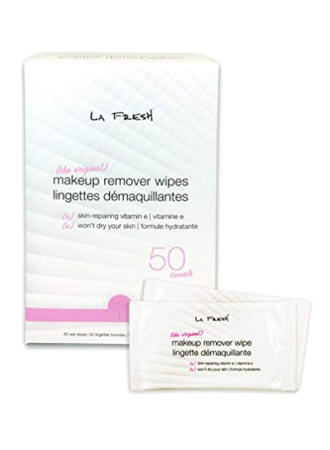 50-Piece Makeup Remover Wipes White