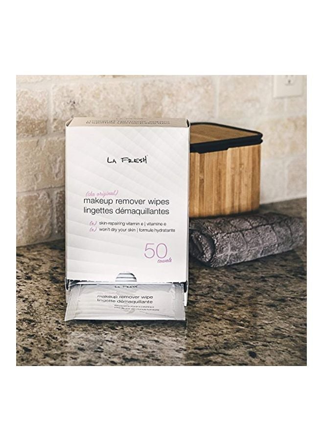 50-Piece Makeup Remover Wipes White