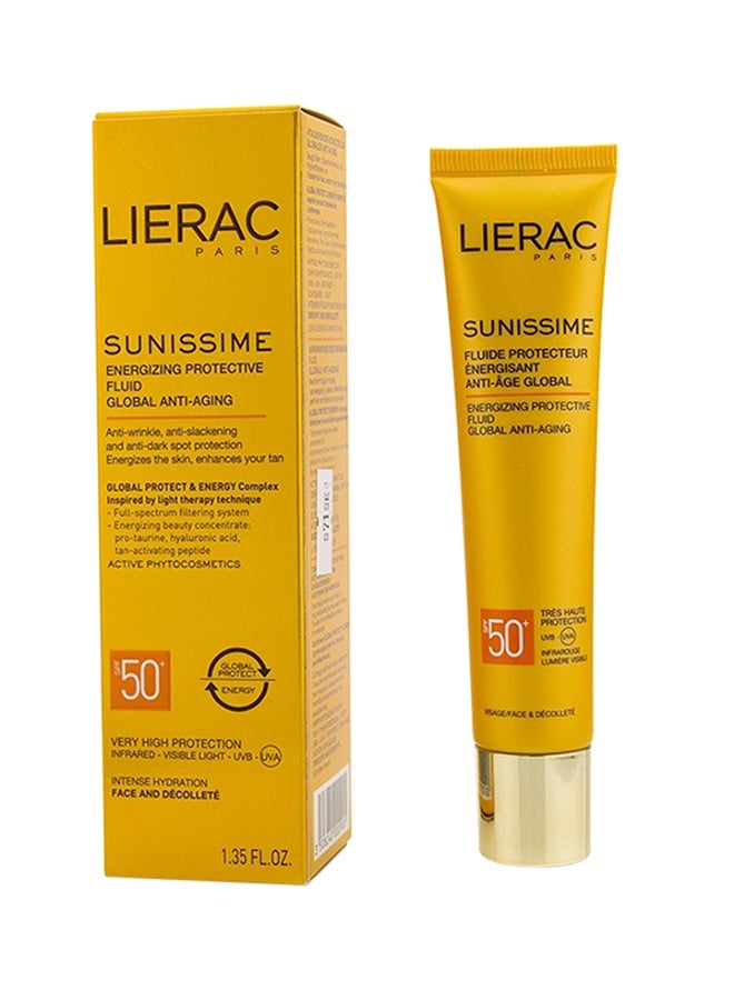 Sunissime Global Anti-Aging Energizing Protective Fluid SPF50+ For Face  And Decollete 40ml/1.35oz