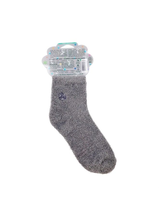 Aloe Vera Socks – Infused with natural aloe vera & Vitamin E – Helps Dry Feet, Cracked Heels, Calluses, Rough Skin, Dead Skin - Grey