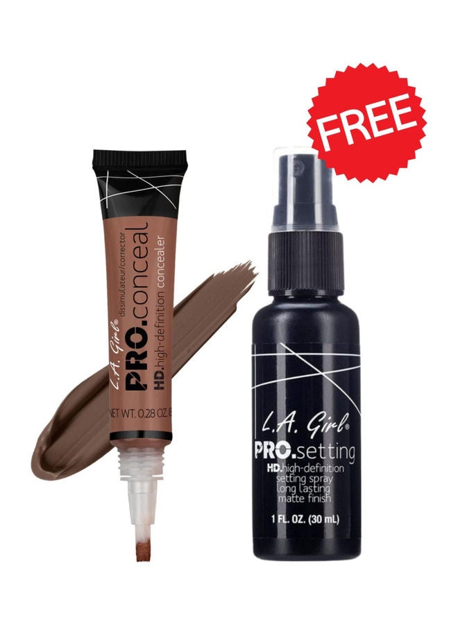 HD Pro.Conceal with free Pro.setting Setting Spray GC989 Mahogany