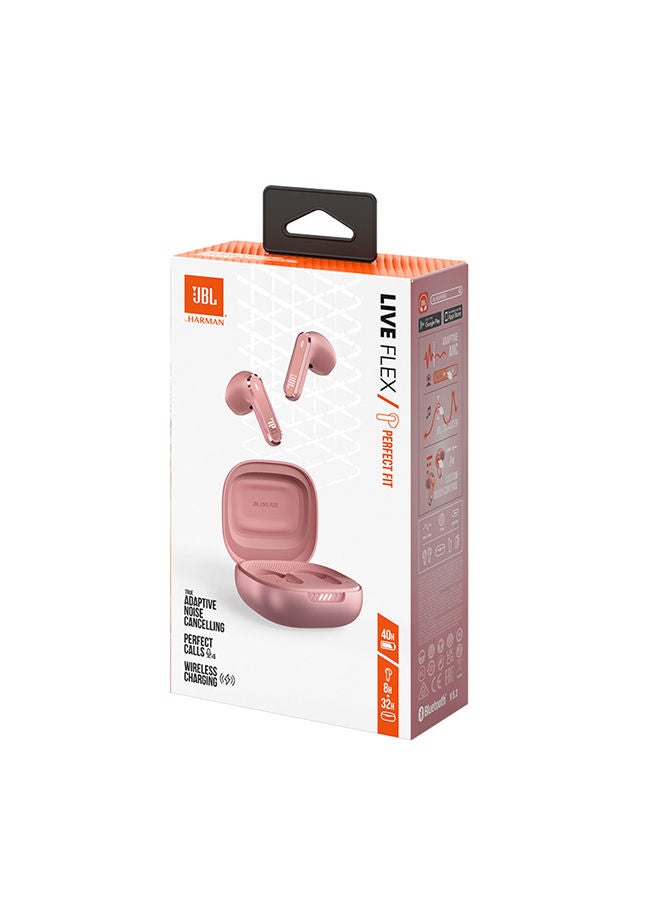 Live Flex True Wireless Noise Cancelling Earbuds Hi-Fi With Personi-Fi 2.0 40H Battery 6 Mics Touch Voice Control Ip54 Water Resistant Rose