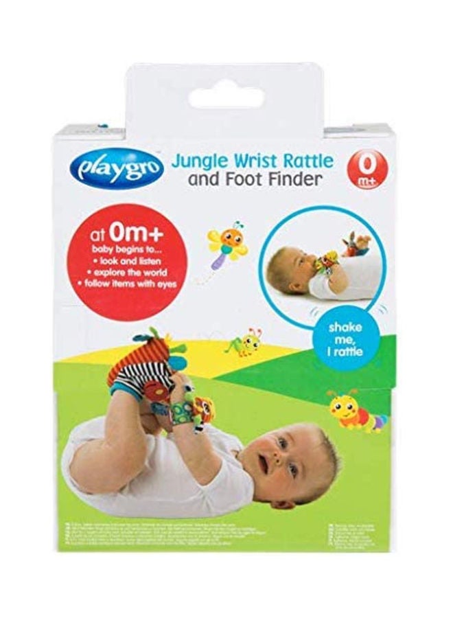 Jungle Wrist Rattle and Foot Finder Toy for Kids 3.5 x 11.5 x 17cm