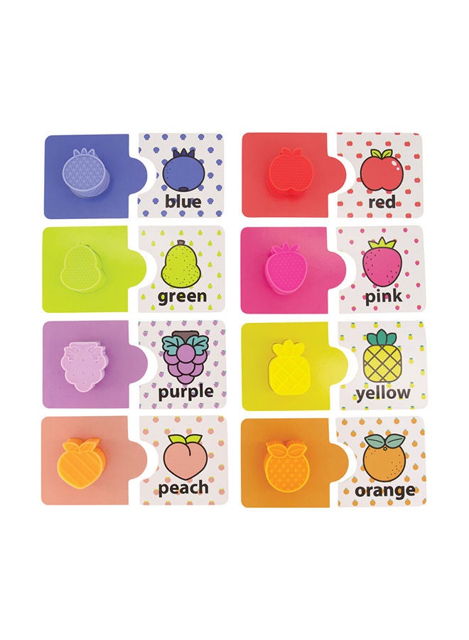 24-Piece My 1st Sensory And Shapes Puzzle Set Fruit Puzzle From 12 Months And Above- Multicolor