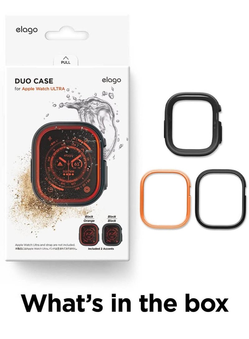 Duo for Apple Watch Ultra 49mm Case Cover - Black/ Orange