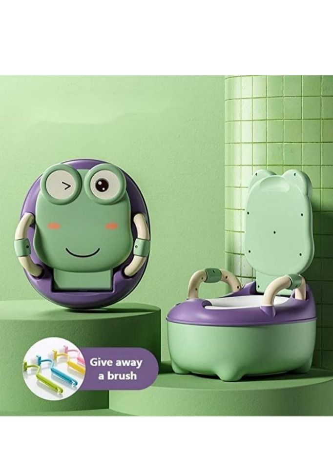 COOLBABY Potty Coach Baby Potty Training Toddler Potty Chair With Lid and High Back Support Removable Potty Basin Portable Children Travel Potty Outdoor Camping