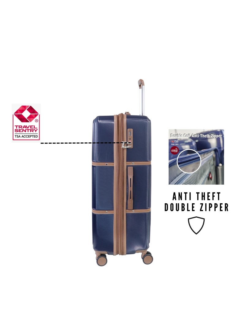 Hardside Luggage Classic Leather Collection Set of 3