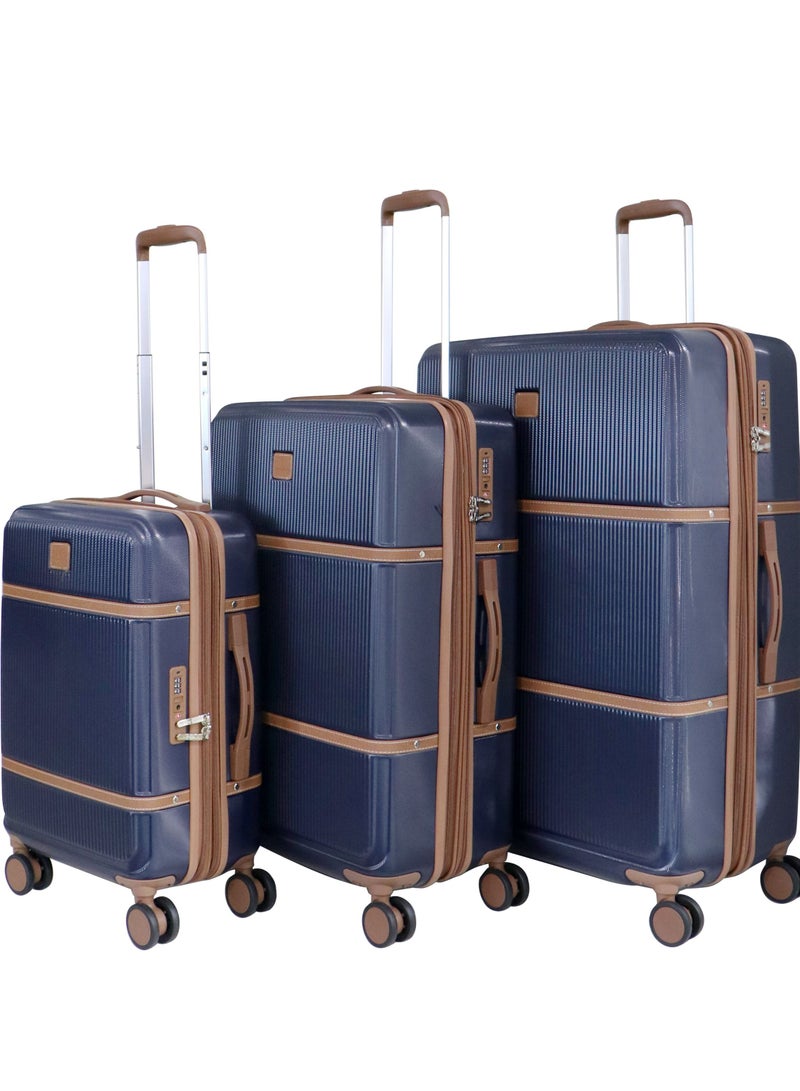 Hardside Luggage Classic Leather Collection Set of 3